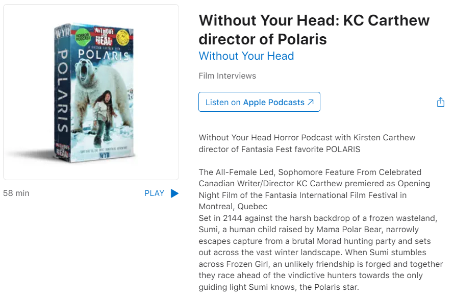 Without Your Head: KC Carthew director of Polaris
